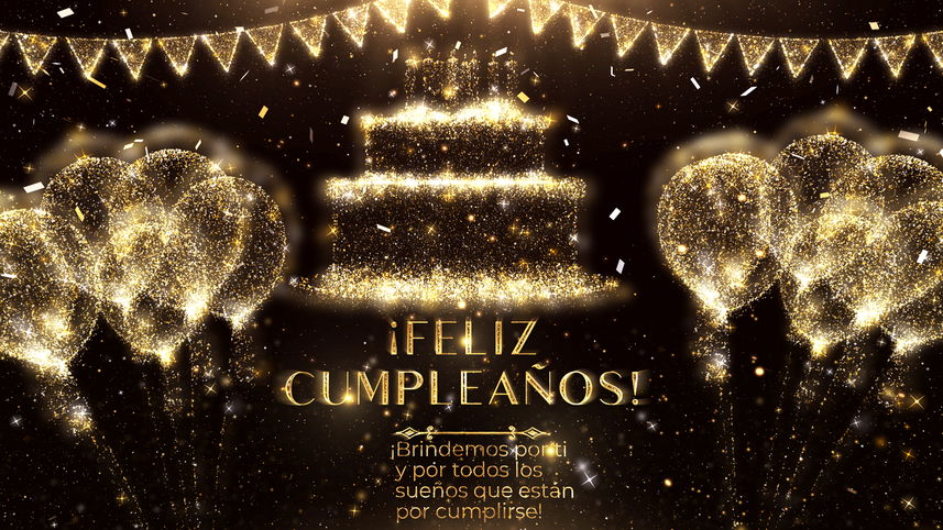 Felicitacion de cumpleaños en video_ spanish text_287_2