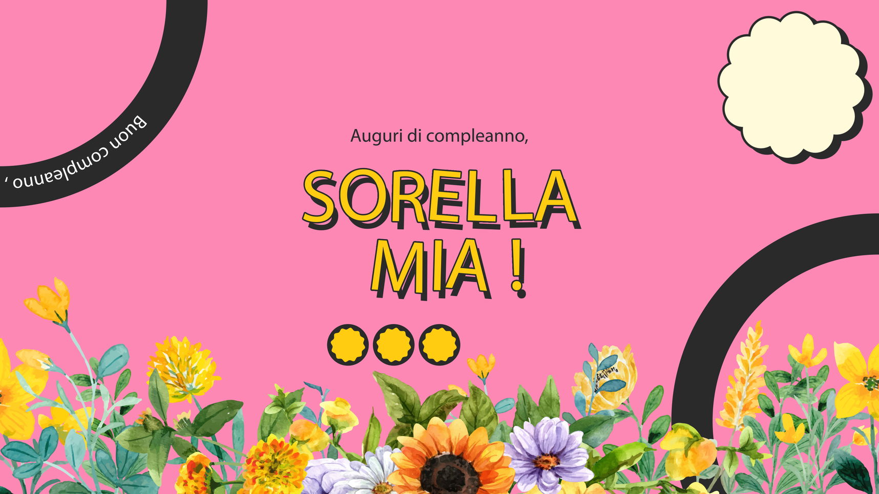 Auguri di buon compleanno per una sorella special